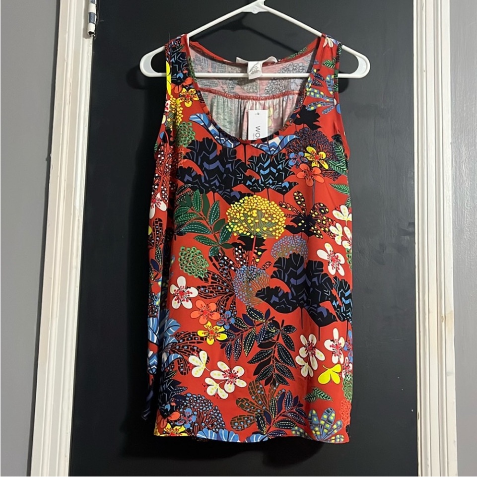Workshop Republic Clothing Polyester And Rayon Floral Tank Size: M